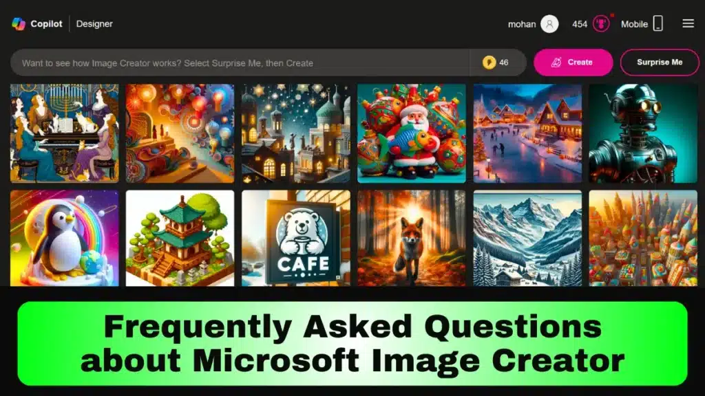 Frequently Asked Questions about Microsoft Image Creator
