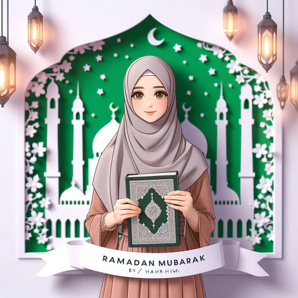 Ai Ramadan Mubarak Wishes Girls Photo