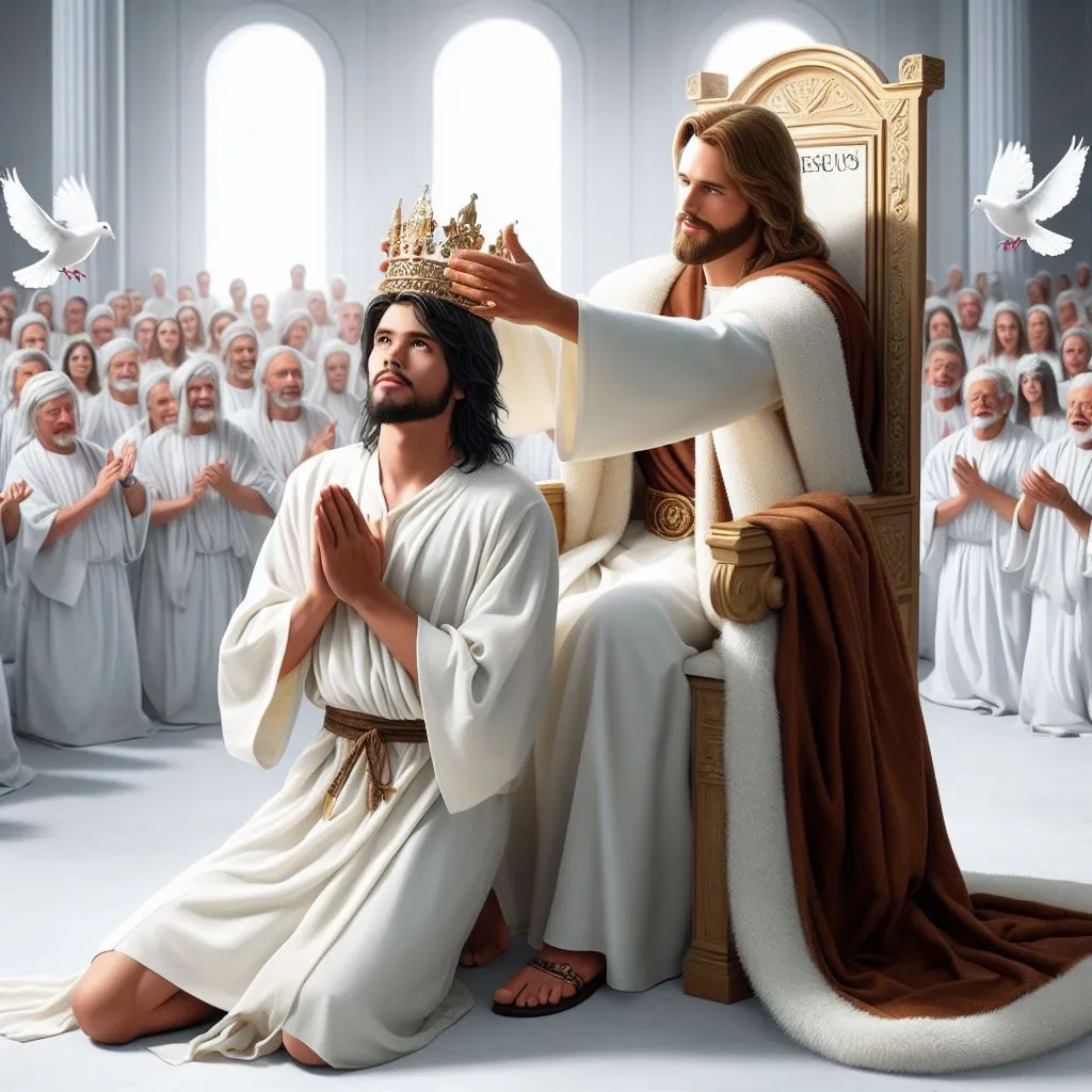 Jesus Christ Crowned a Boy