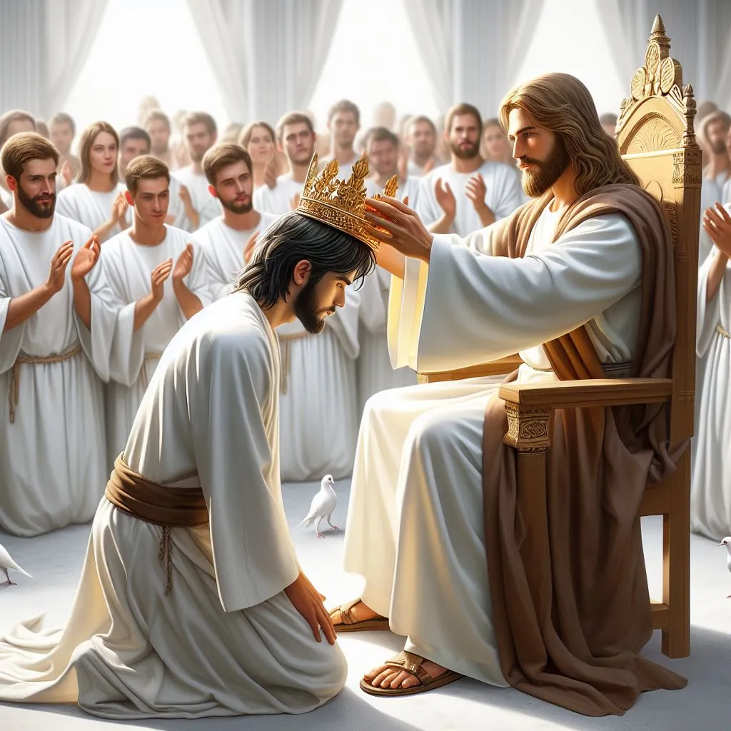 Jesus Christ Crowned a Boy
