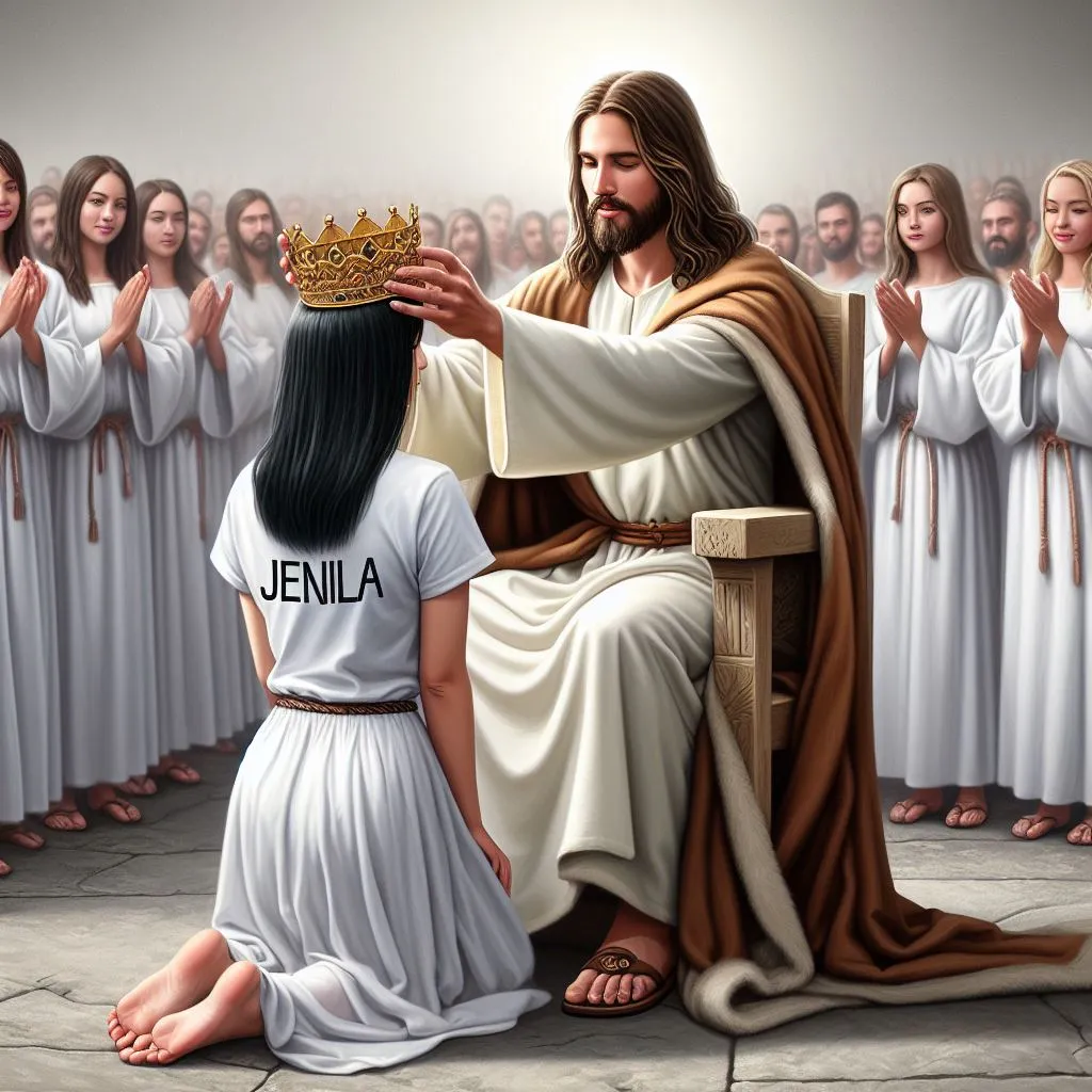 Jesus Christ Crowned a Girl