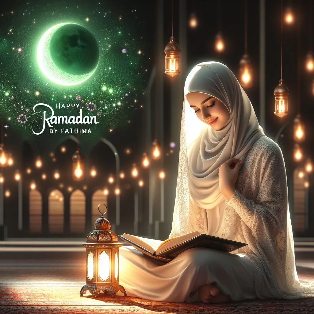 Ramadan Mubarak 2024 AI Girl Image
