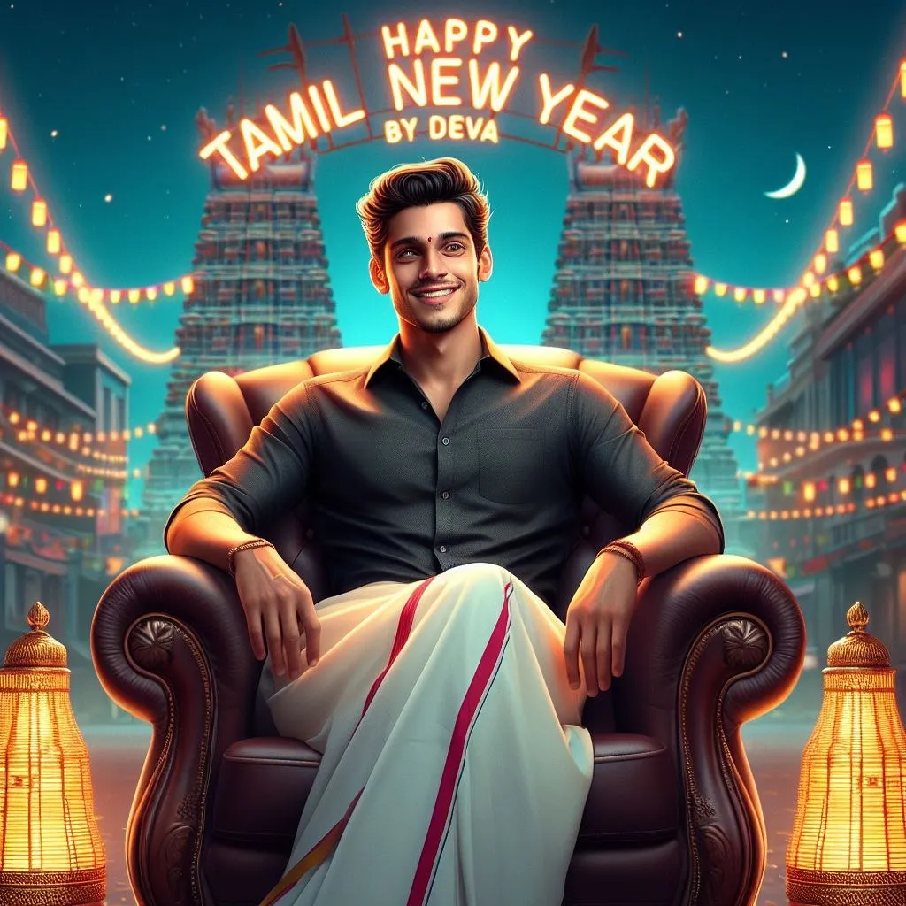 AI Tamil New Year Boy Name Image