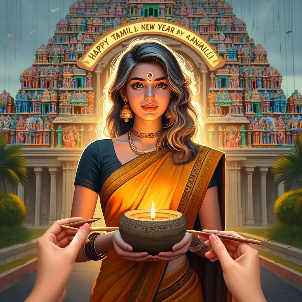 Tamil New Year Wishes Girl Image