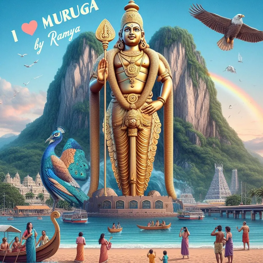 AI Lord Murugan Name Image Editing BING AI
