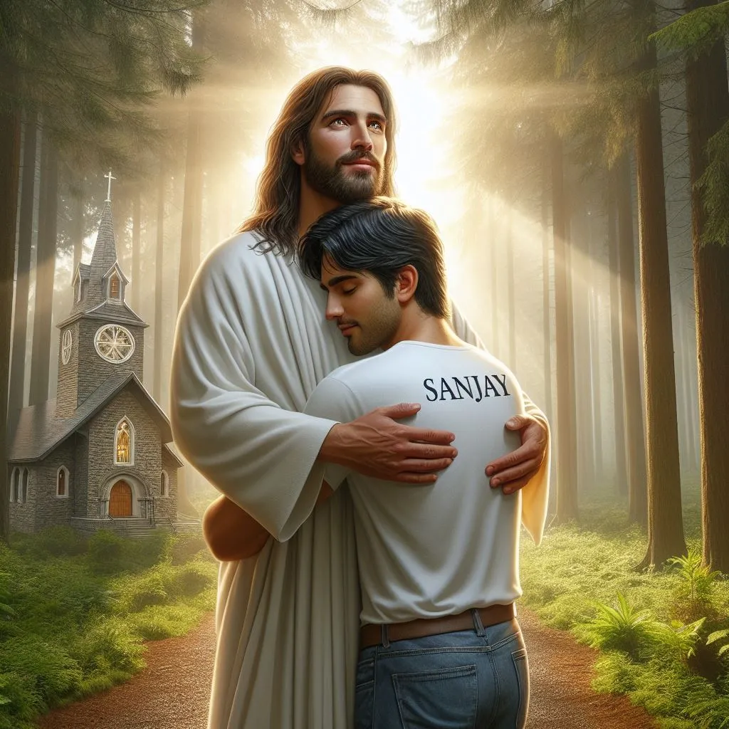 Jesus Hug Boy Name Photo
