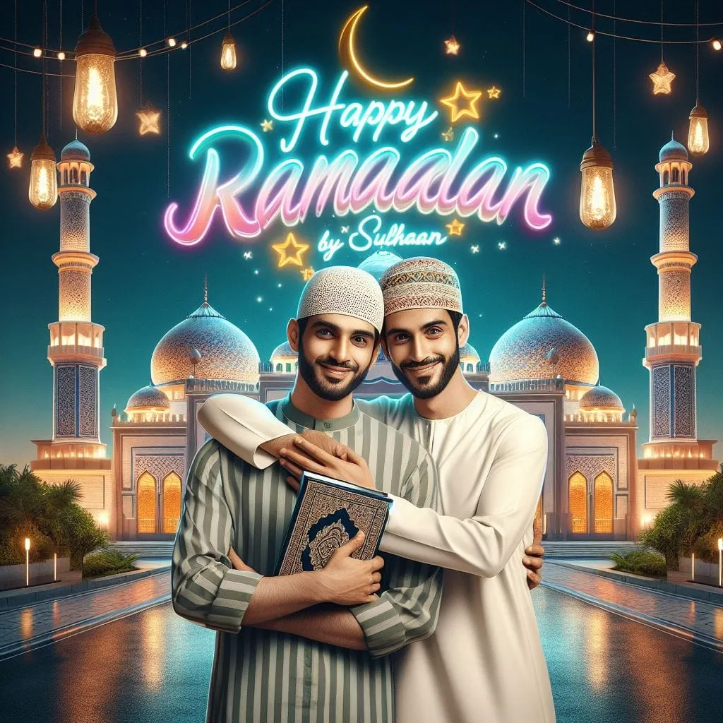 AI Ramadan Mubarak Wishes Name Image Editing