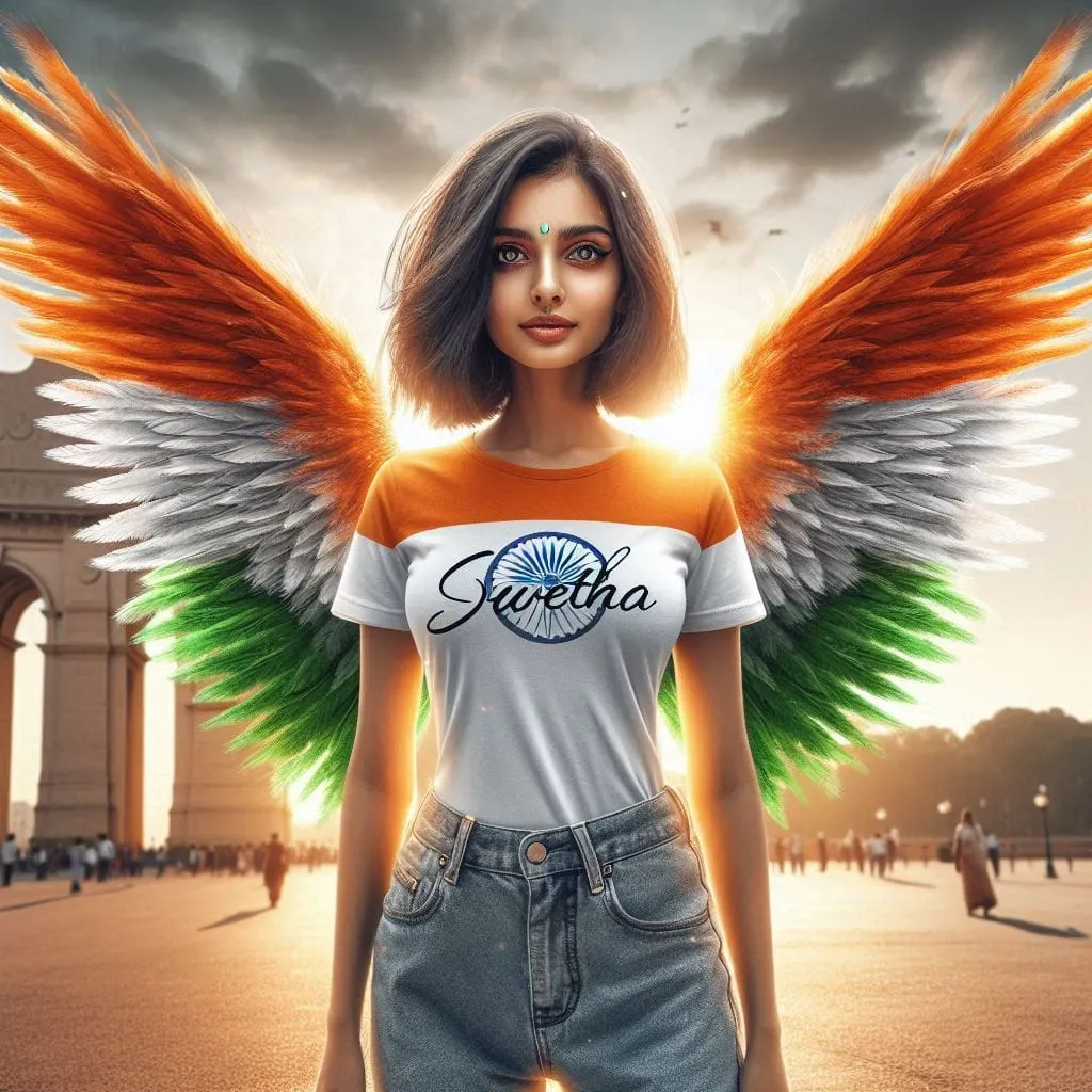 AI Independence Day [Beautiful Wings] Girls Name Image Free Prompt