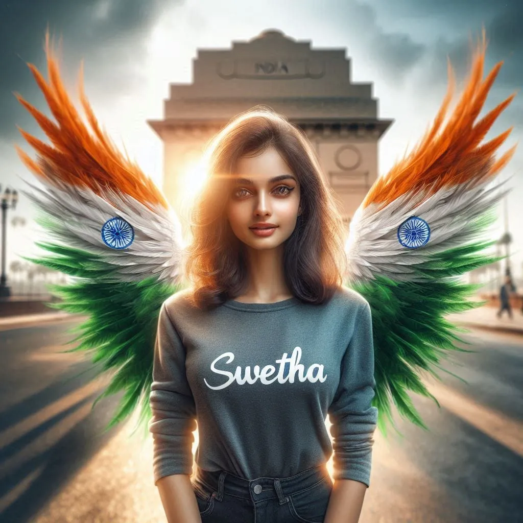 AI Independence Day [Beautiful Wings] Girls Name Image Free Prompt