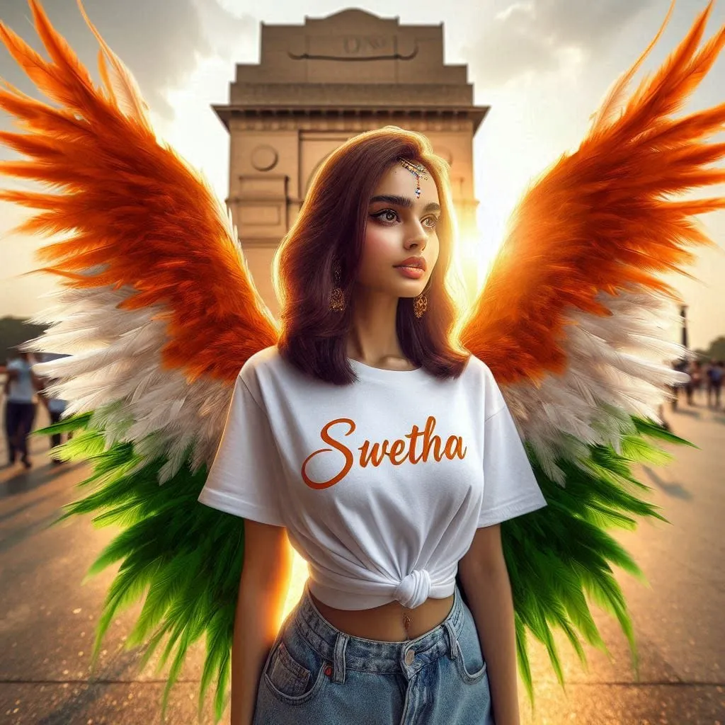 AI Independence Day [Beautiful Wings] Girls Name Image Free Prompt