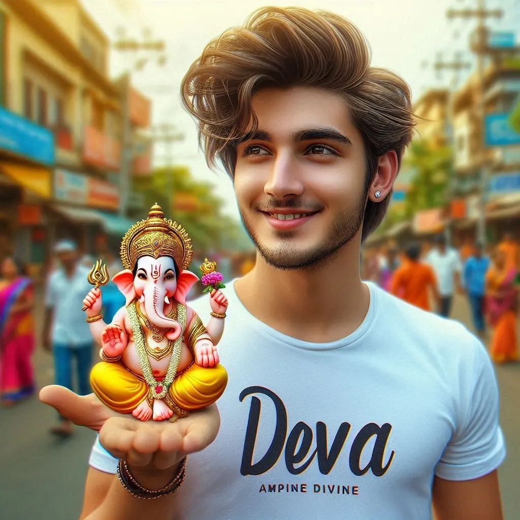 Ganesh Chaturthi AI Image and Prompt for Boys