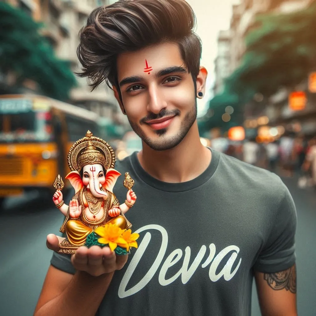 Ganesh Chaturthi AI Image and Prompt for Boys