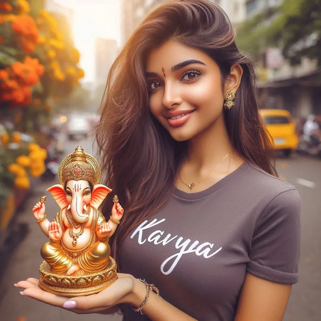 Ganesh Chaturthi AI Image and Prompt for Girls