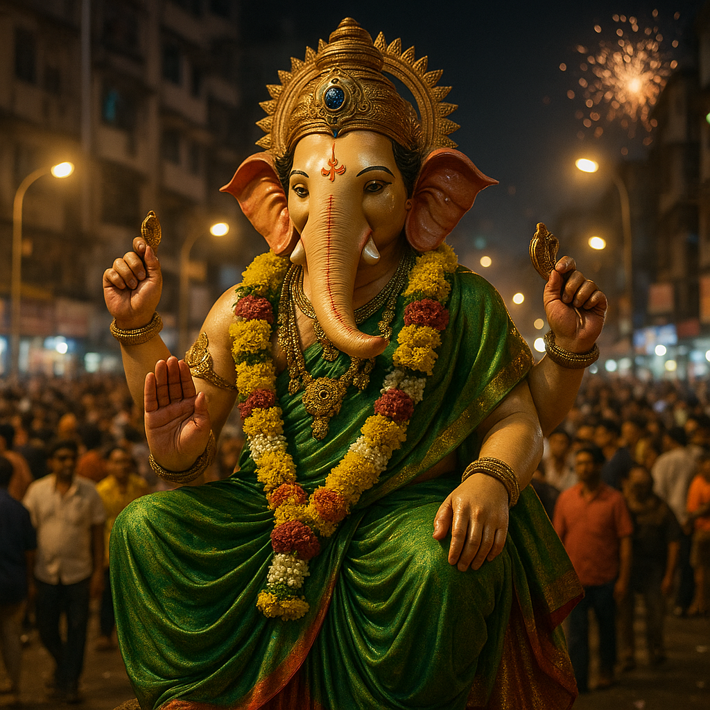Ganesh Chaturthi 2025 Prompts Festival Street Darshan