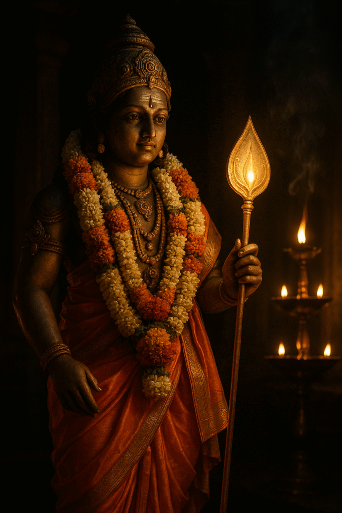 Murugan Night Aarti – Oil Lamp Glow Prompts 2025