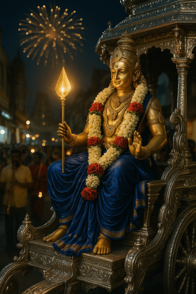 Murugan Procession Festival – Silver Chariot Prompts 2025