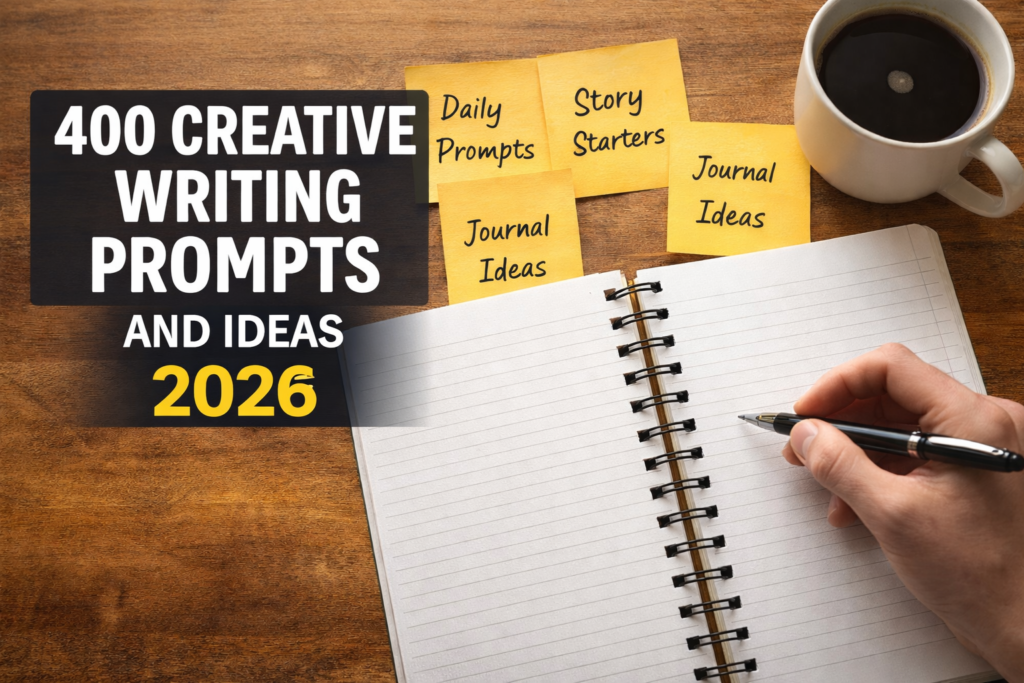 400 creative writing prompts and ideas 2026 for stories and journals