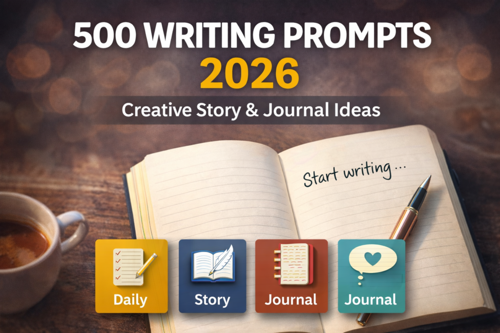 500 writing prompts 2026 creative story and journal ideas