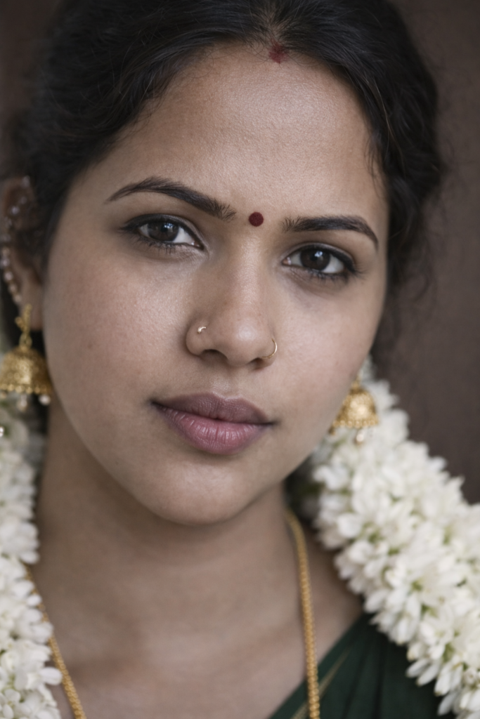 Make this photo as extreme close-up portrait, ultra sharp eyes, realistic skin texture, natural pores visible, soft background blur, professional lens effect, realistic photography, no AI look.