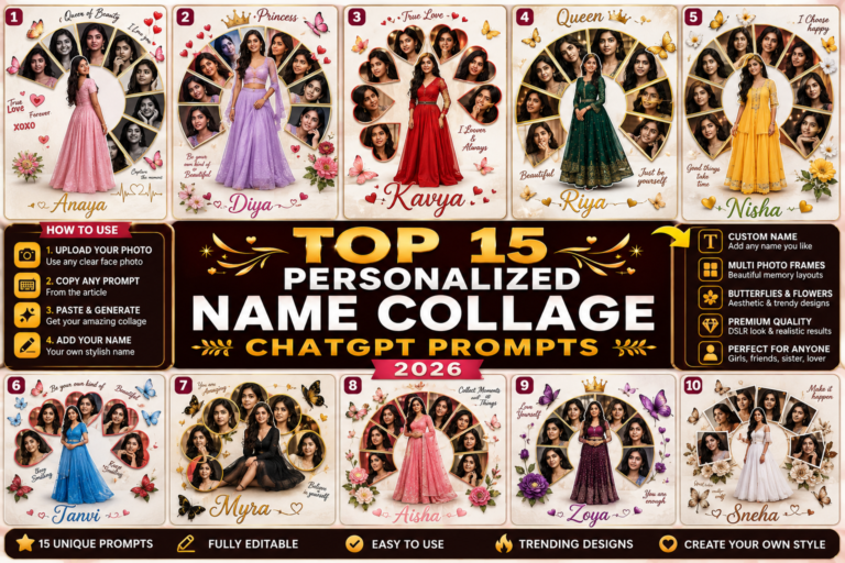 Top 15 Personalized Name Collage Prompts ChatGPT 2026
