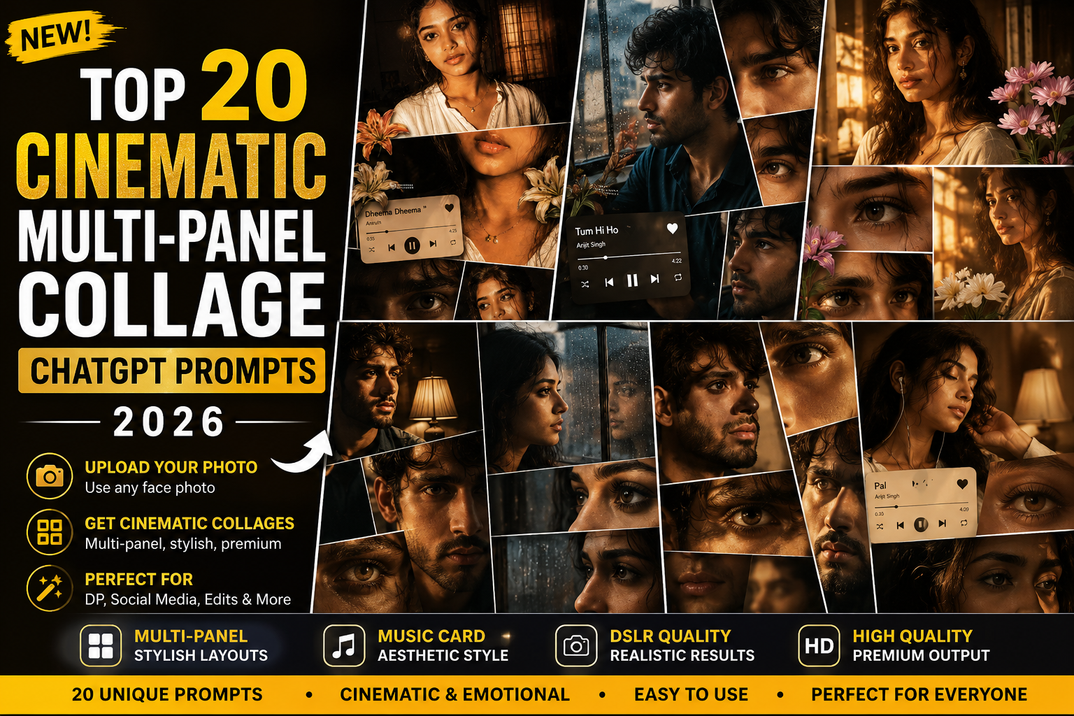 Top 20 Cinematic Collage ChatGPT Prompts