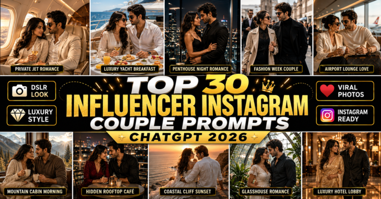 Top 30 Influencer Instagram Portrait ChatGPT Couple Prompts 2026