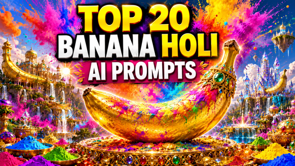 20 Viral Banana Holi AI Prompts for Colorful Festival Art